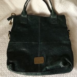 Fossil jade purse with strap